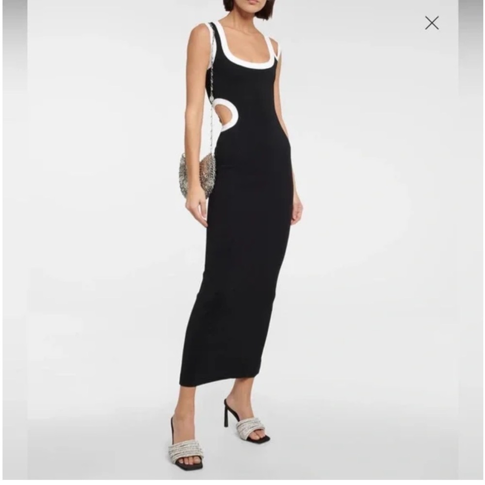 SIR the Label Size 3 Black Evalina Midi Cut Out Dress